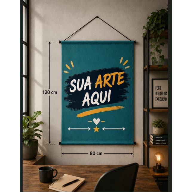 Banner Personalizado Lona Sua Logo Arte Prova D´Água 120x80cm
