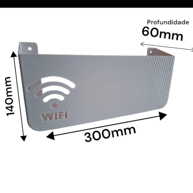 Suporte de Parede para Roteador Modem
WiFi Universal - Fixação Segura e Organiza Fios e Cabos