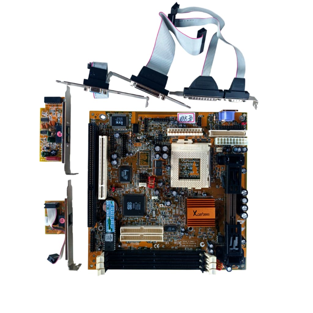 MOTHER BOARD PLACA MÃE XCELL 2000 NOVA COM CABOS MB30