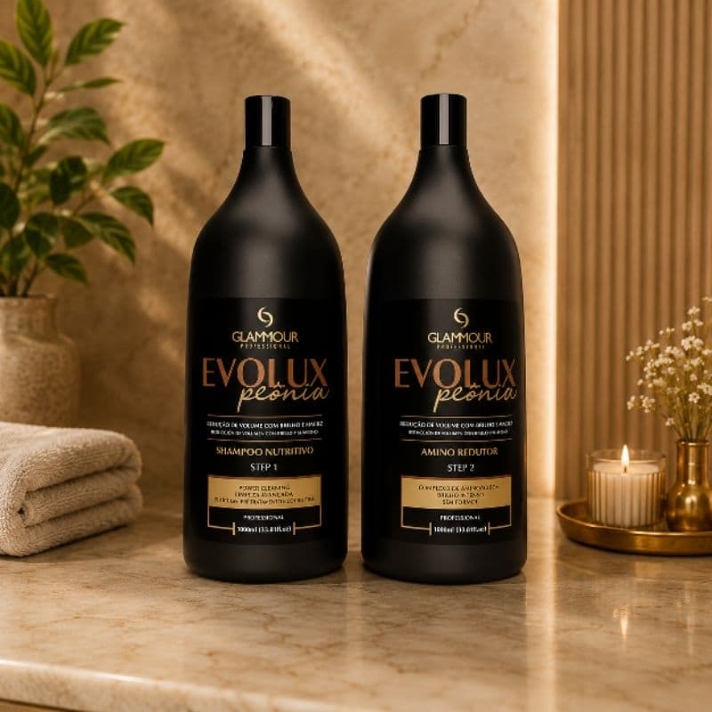 Kit Capilar Evolux Peônia Glammour 2 Produtos (Shampoo e Amino Redutor)