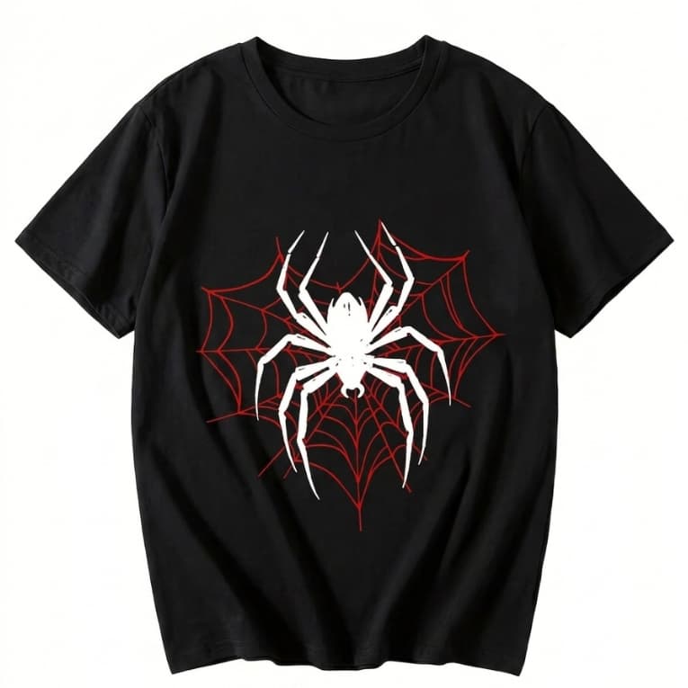 Camisa Feminina Streetwear Estampa Aranha Camiseta Algodão Premium