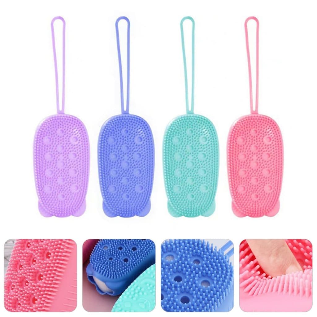 Escova Silicone com Saboneteira – Massageie e Limpe o Corpo Sem Levar Sabonete Separado