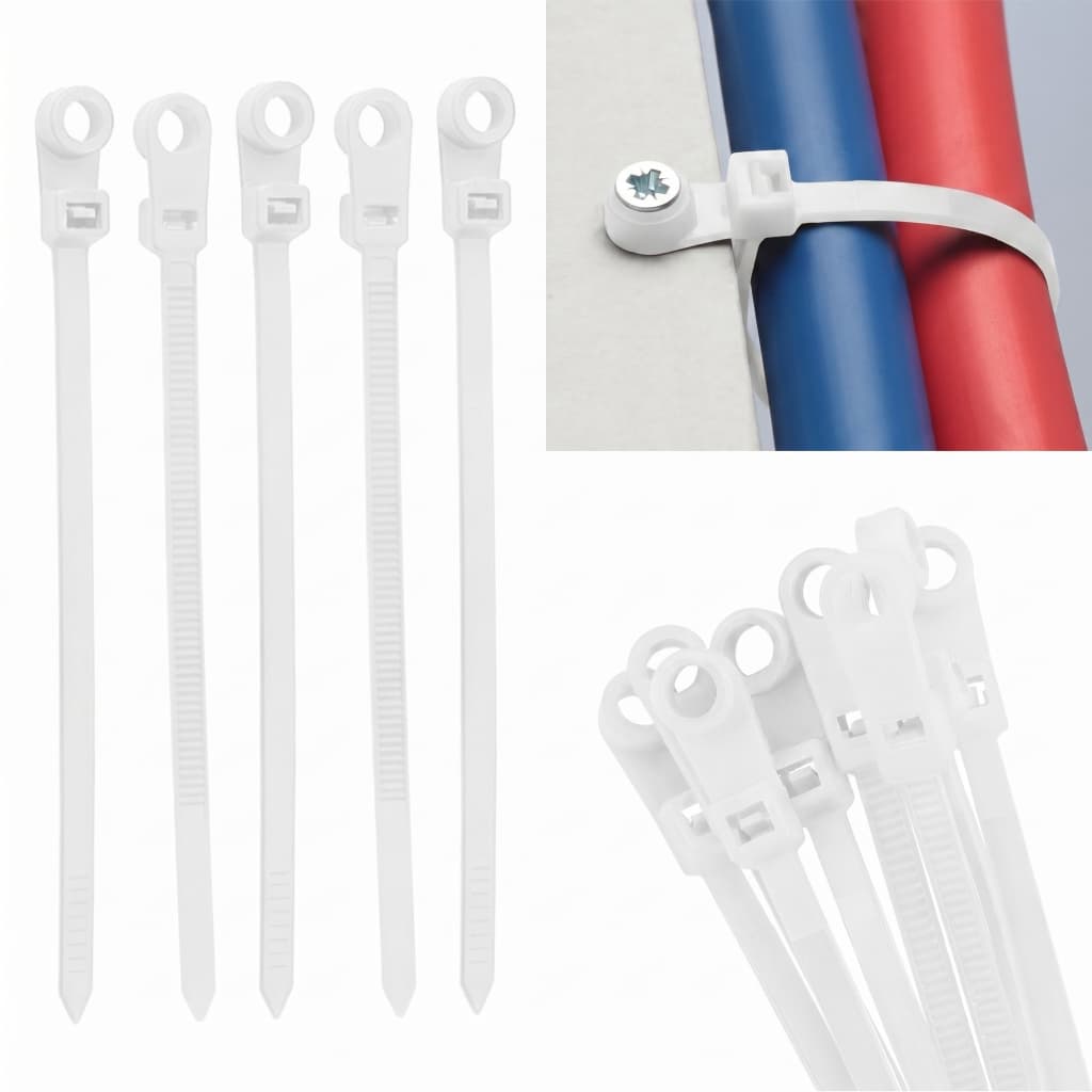 Kit 50 Abraçadeira Enforca Gato 4,8x200mm de Nylon com Olhal