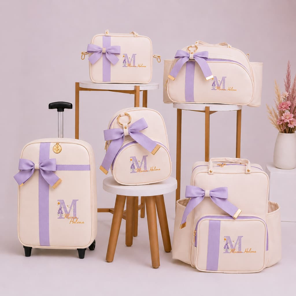 Bolsa Maternidade Jardim Encantado Personalizada com Nome do Bebê