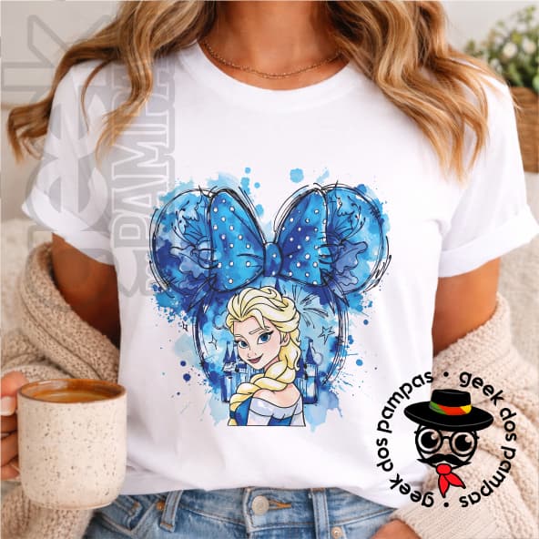 Camiseta Frozen Feminina Unissex ou Infantil Estampa de Alta Qualidade