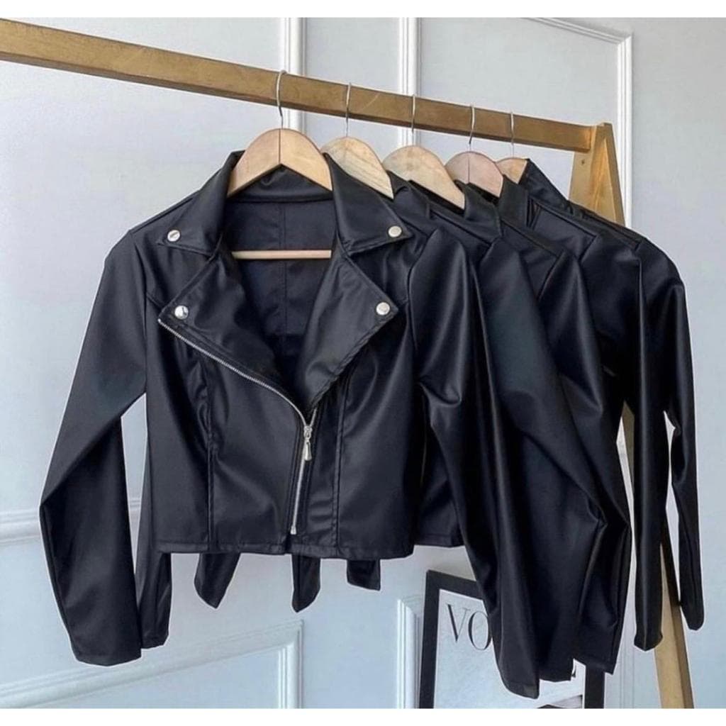 Jaqueta De Courino Feminina Com Ziper Inverno Elegante Envio Imediato