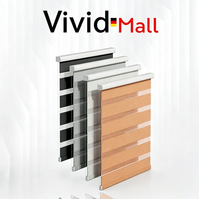 Vivid Persiana Dupla Camada Espessada Voil Suave Blackout para Quarto Cortinas e Persianas