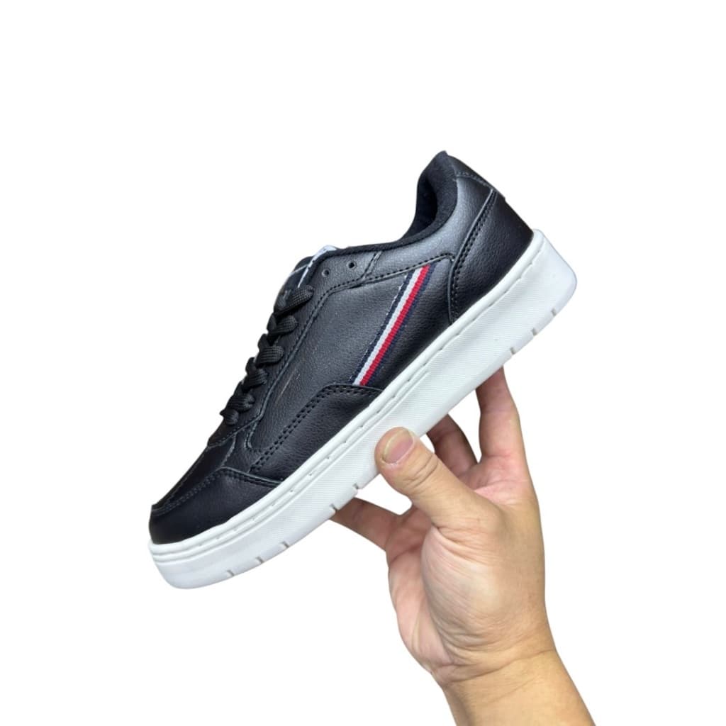 Tênis Masculino Casual Moderno Preto Academia Caminhada Passeio TH