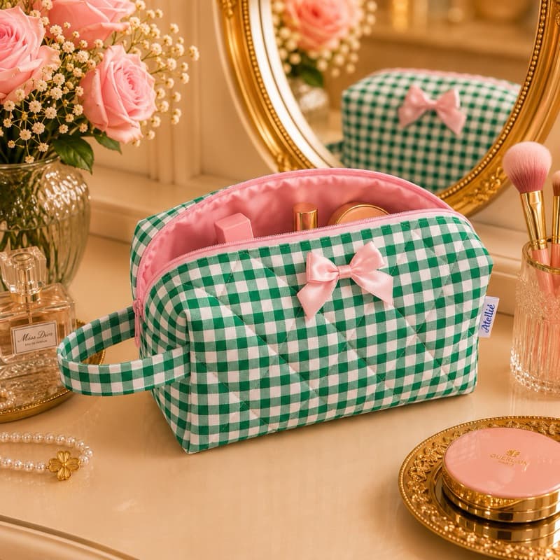 Necessaire Porta Maquiagem Organizador de Mala com Laço