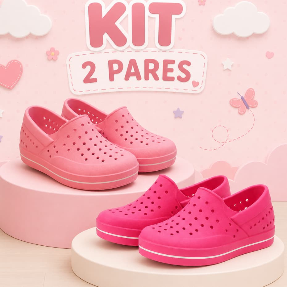 Tênis Slip On Infantil Feminino Leve Confortavél Dia a Dia