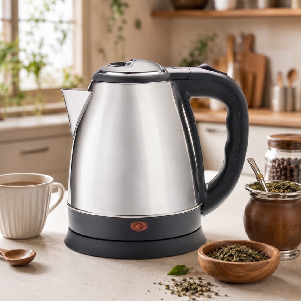 Chaleira Elétrica Agratto 1,8L Inox 1200W Térmica Chá Café Chimarrão Cozinha Rápida Prática e Segura