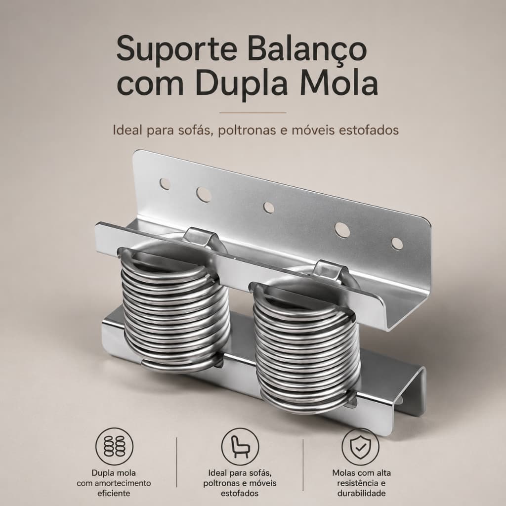Suporte com Molas para Sofá ou Poltrona – Linha Moveleira Profissional