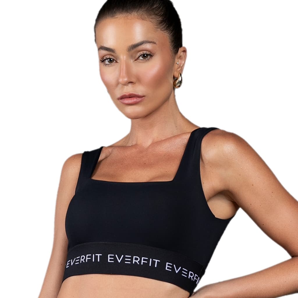 Top Fitness Academia Corrida Treino Feminino Elástico Garden Everfit