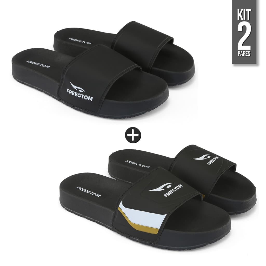Kit 2 Chinelo Slide Masculino Macio Leve Barato Envio Rapido