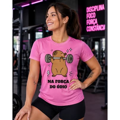 Camiseta divertida "Na Força do Ódio" Unissex– perfeita para quem encara os treinos com muito bom humor!