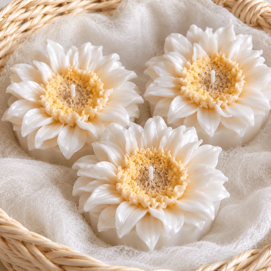 KIT 5 Lembrancinha Velas Flor Rosas Perfumadas Lembrancinha
