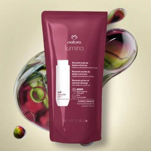 Refil Condicionador Reconstrução de Danos Extremos Lumina 300ml Natura