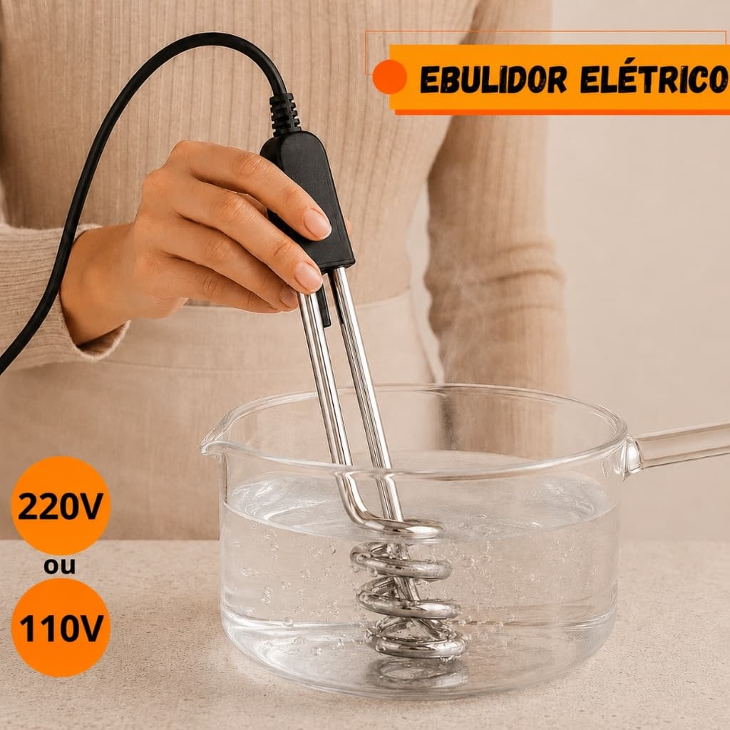 Rabo Quente Ebulidor Elétrico 500W Ferve Água Rápido Aquecedor 110V E 220V