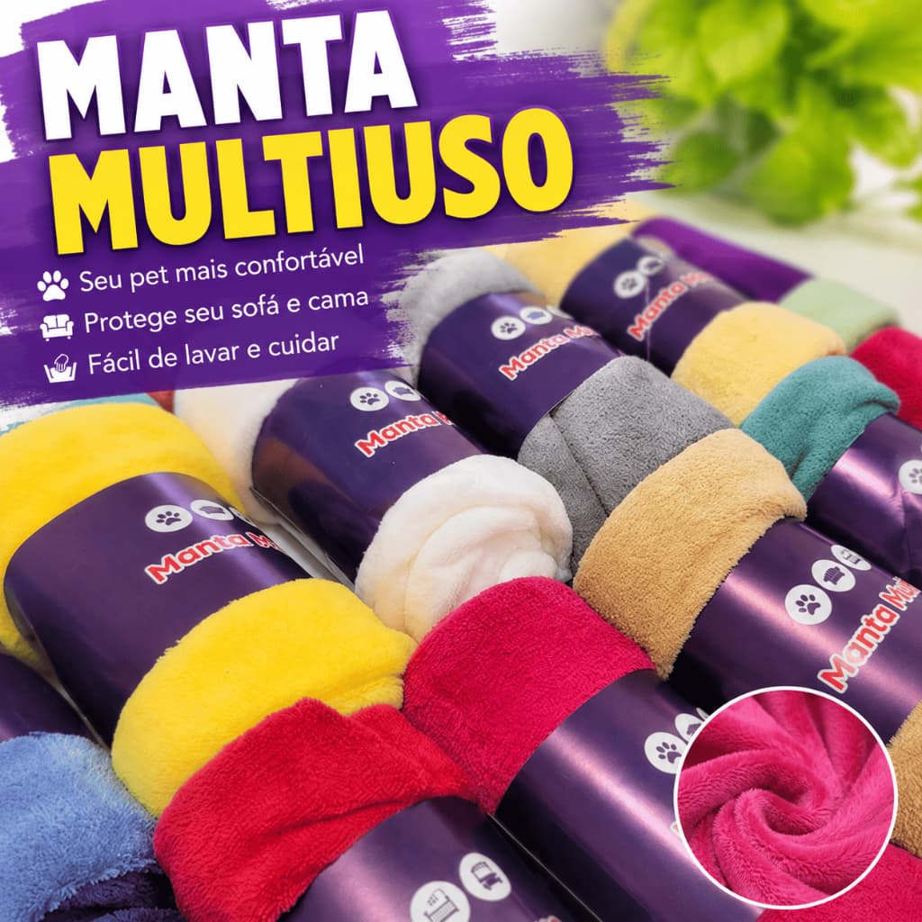 Kit 2 Cobertor Manta Pet Cachorro Gato 1,10 X 0,90m