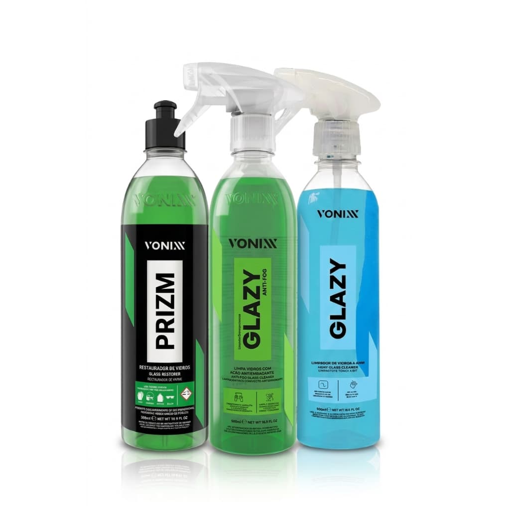 Kit Visão Perfeita Vonixx – Restauração, Limpeza e Proteção de Vidros + Brinde