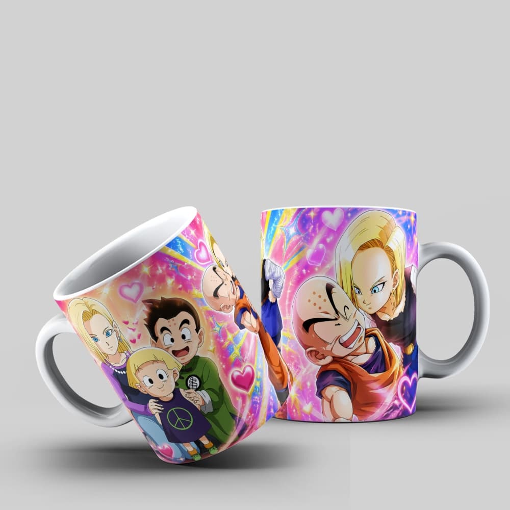 Caneca Dragon Ball Kuririn Android 18 Casal Presente Top
