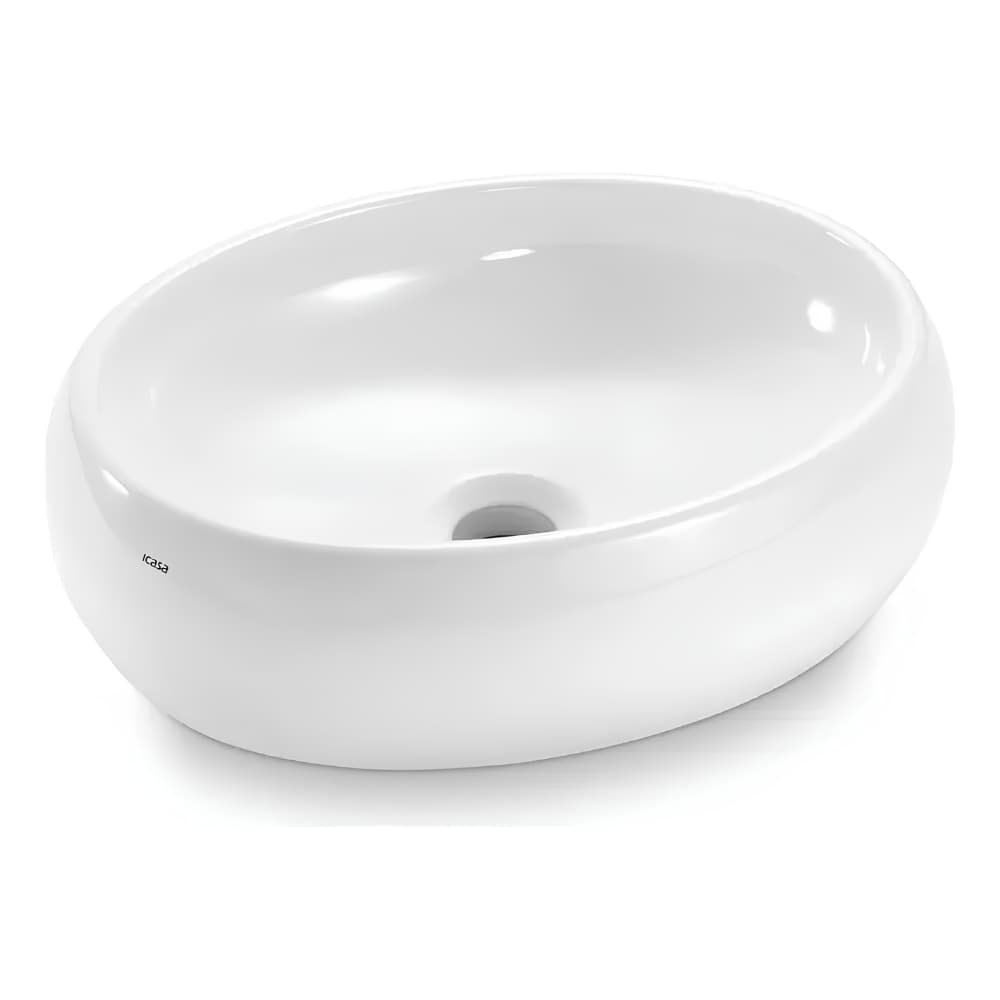 Cuba de Apoio ICA9 Oval 40x30cm Icasa - Branco