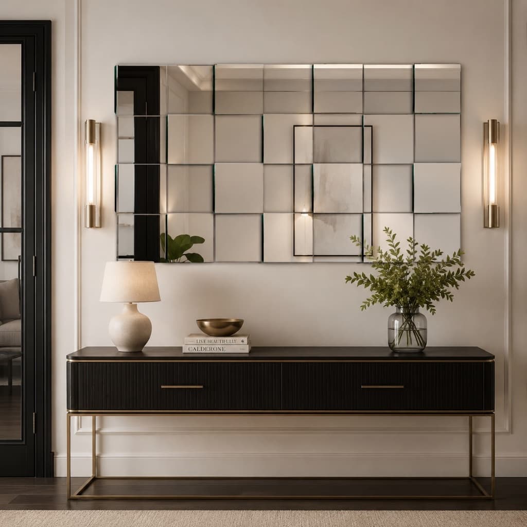 Espelho Liverpool 28 Peças: Elegância para Salas, Quartos e Corredores Modernos