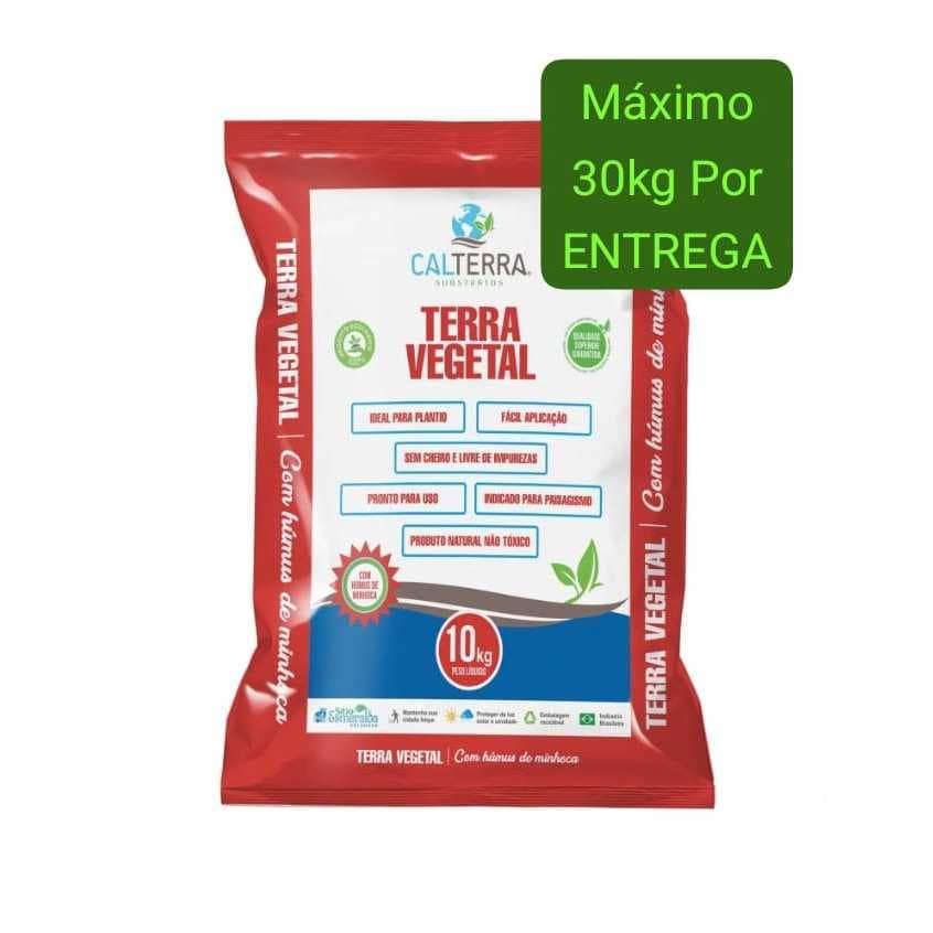 Terra Vegetal Calterra com Húmus de Minhoca, Pronta para Uso