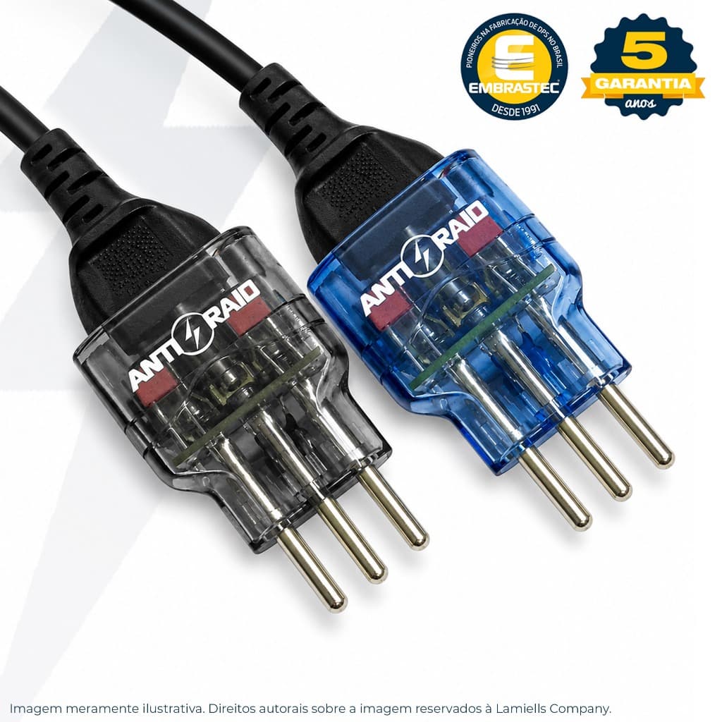 Tomada Protetora Contra Raios DPS Embrastec Pocket 3 Pinos Anti-Raio Bivolt 127/220V 10A