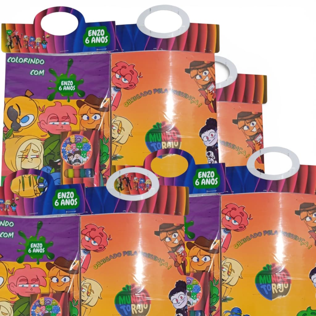 REVISTINHA Livros de Colorir com Giz de Cera Personalizados-MUNDO TORAJO - FESTA  LEMBRANCINHAS ANIVERSÁRIO