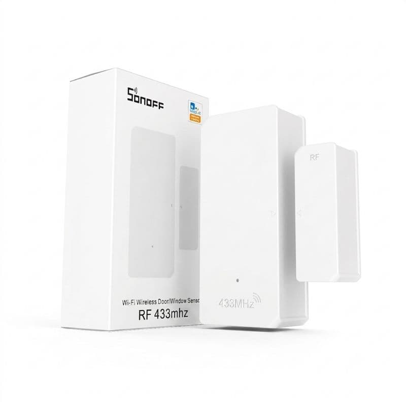 ​Sensor de Porta e Janela Sem Fio Sonoff DW2-RF-433mhz - Automação Residencial e Segurança Inteligente 433MHz
