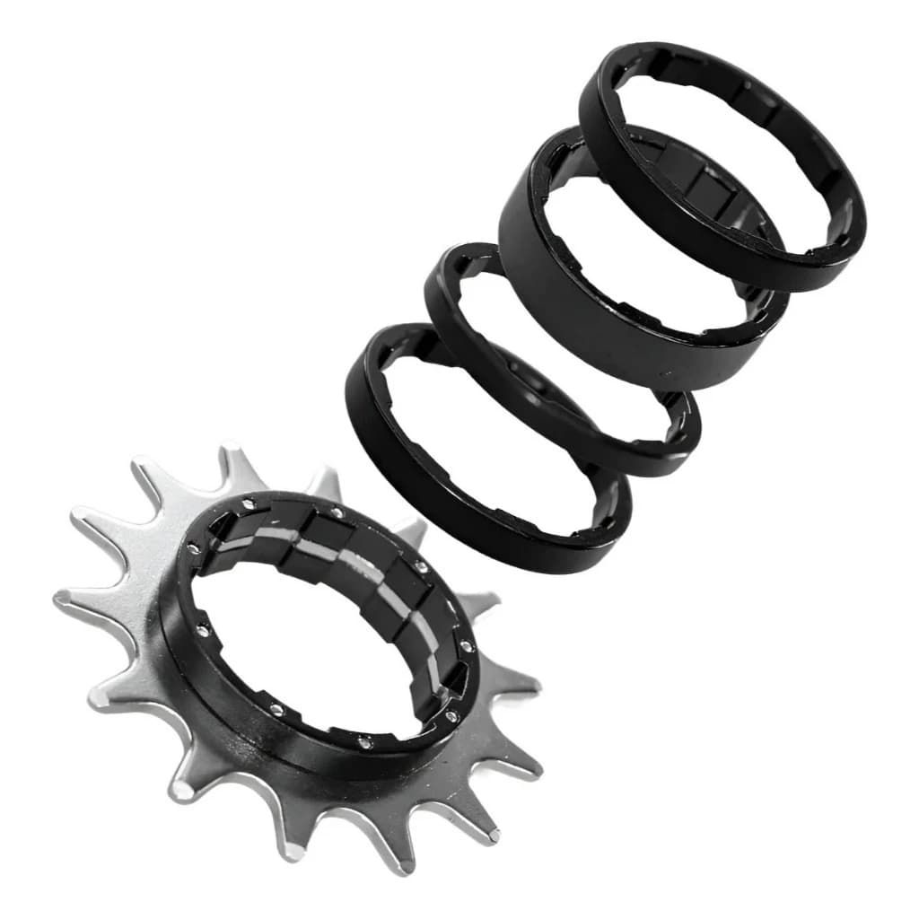 Kit Single 16 Dentes Conversão Cubo K7 Bicicleta Bike Fixa Grau Gios Hupi GTA DH Freeride Vikingx