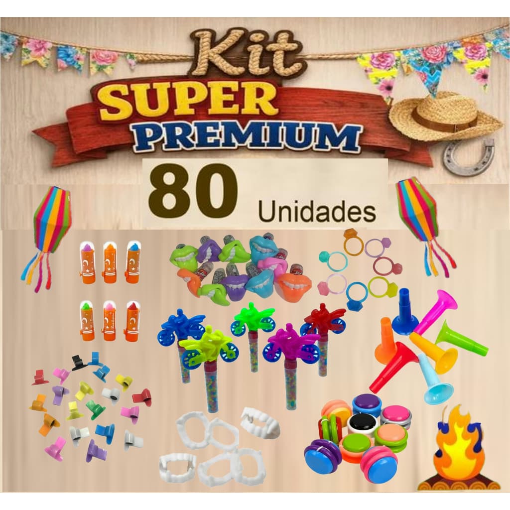 KIT 80 PRENDAS FESTA JUNINA LEMBRANCINHAS
