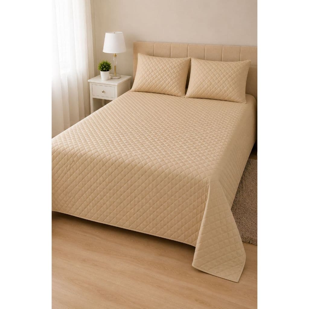 Kit Colcha Cobre Leito Matelado King com 2 Fronhas
