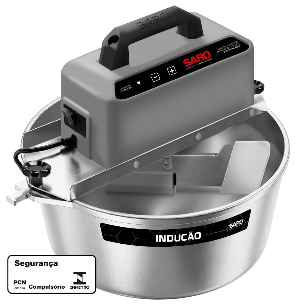 Panela Mexedora Elétrica De Indução Saro 10 Litros Com Inox