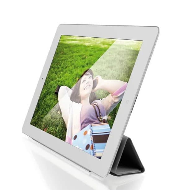 Capa Magnética Para Ipad 2 Ipad 3 Smart Cover Proteção Apenas da Tela Contra Risco E Poeira Suporte - Cinza