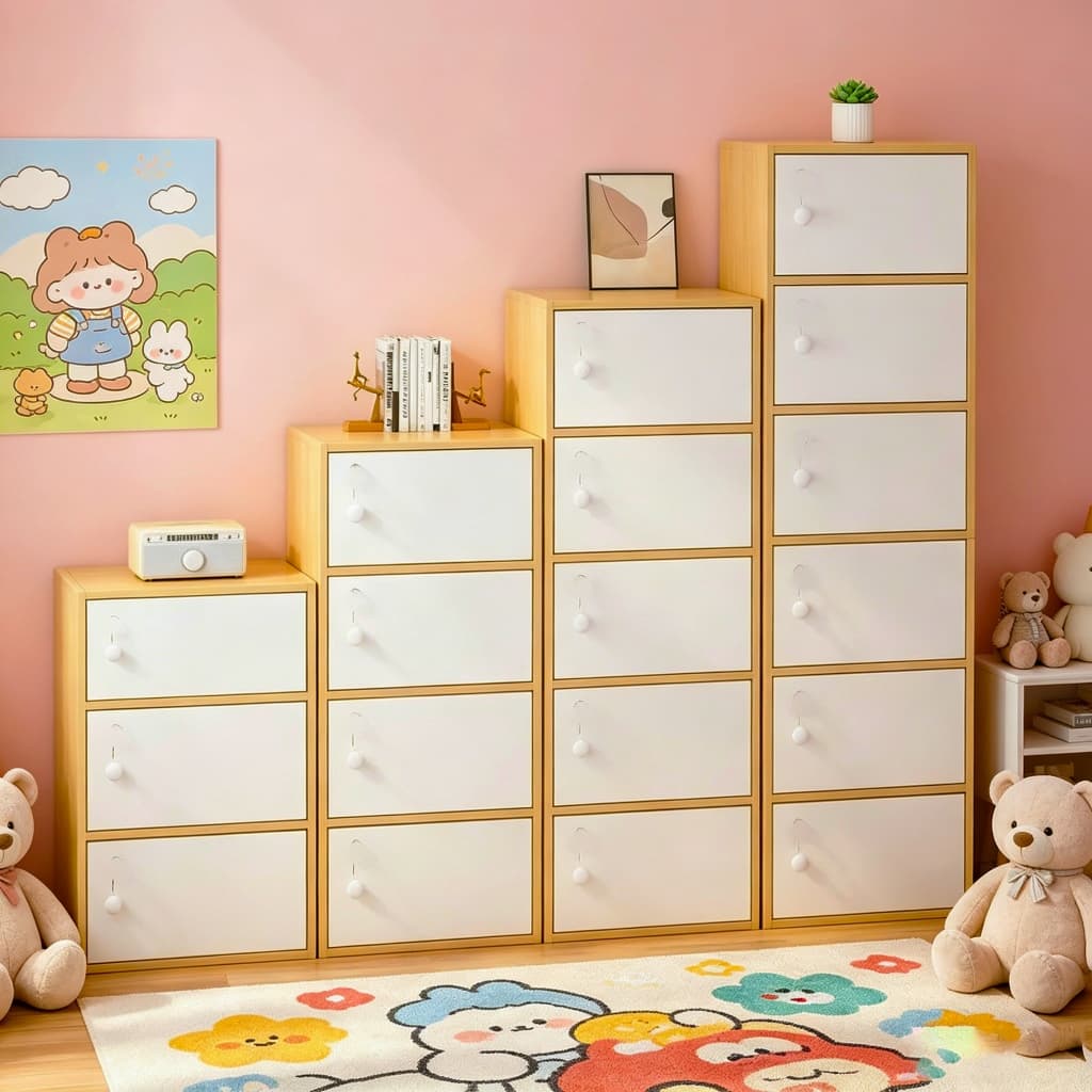Estante de madeira com portas organizador doméstico para escritório, armário de armazenamento multifuncional para livros