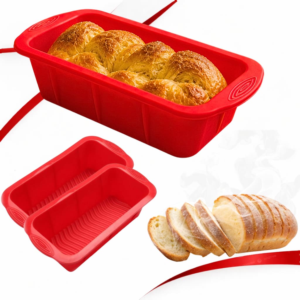 Assadeira de Pão Caseiro Bolo Torta Airfryer Freezer Forno Antiaderente em Silicone