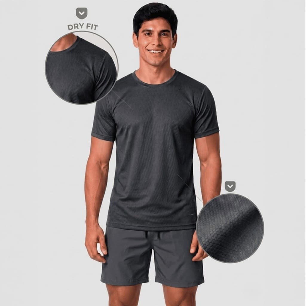 KIT Camisa Bermuda Masculina Academia Dry Fit P ao GG Fitness Treinos Corrida Envio Rápido