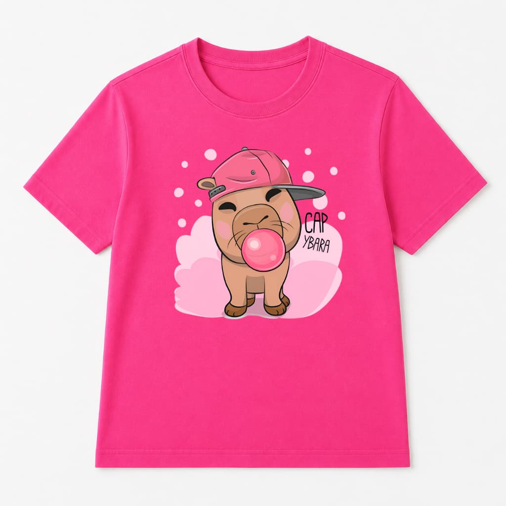 Camiseta Infantil Verão Divertida Algodão Meninas Moda