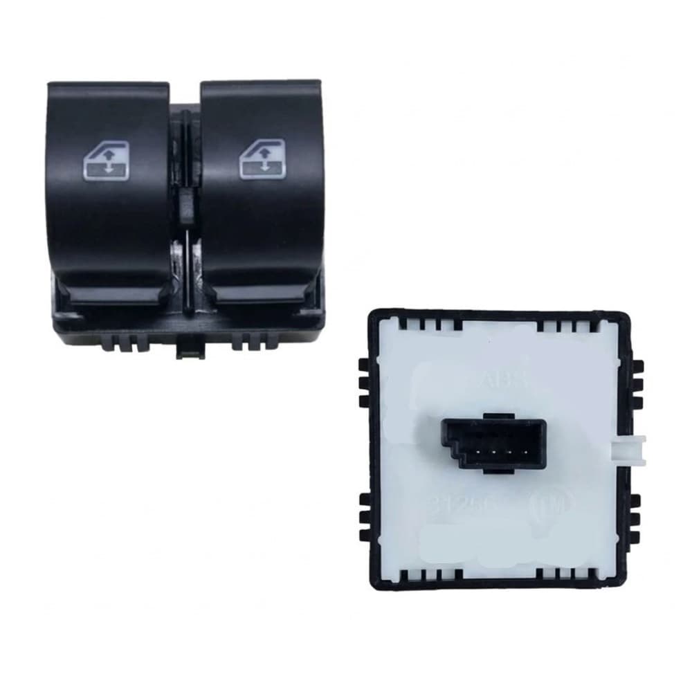 Botão Interruptor Duplo Vidro Elétrico - Reposição Fiat Modelo Novos Led Branco