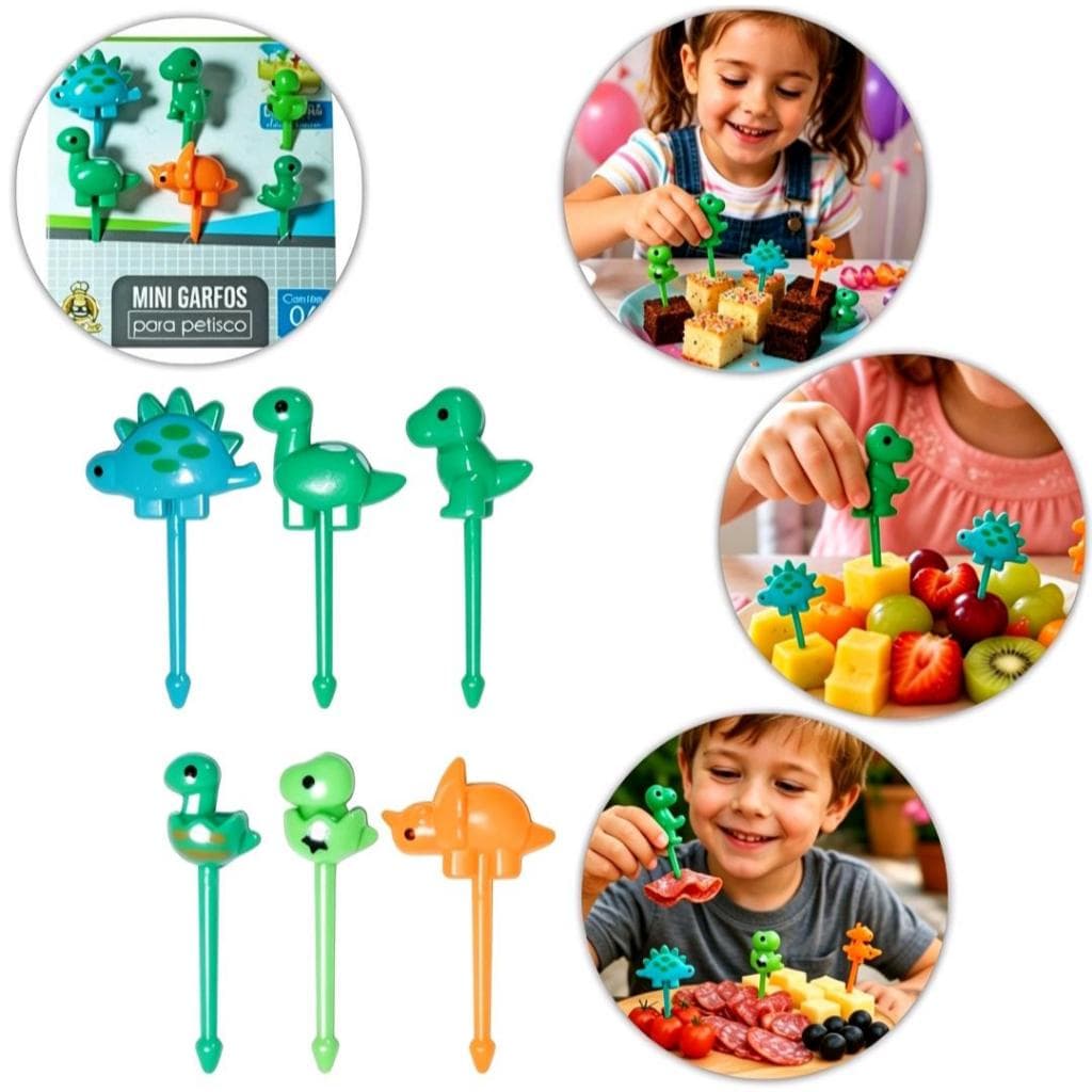 Mini Garfinhos Infantil Dinossauro Lancheira Introdução Alimentar