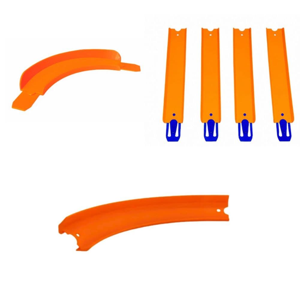 Kit Curvas e Pistas Retas com Conectores para Pistas tipo Hot Wheels