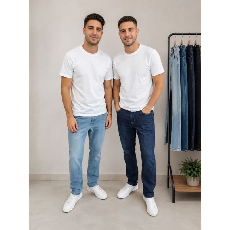 kit 2 calças jeans masculinas básicas Tam 44