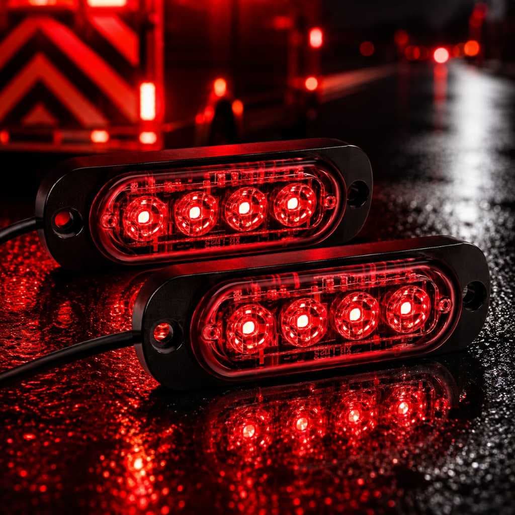Lâmpada Sinalização strobo 2 peças em Led para Viatura Guincho Emergência ambulância carro caminhão