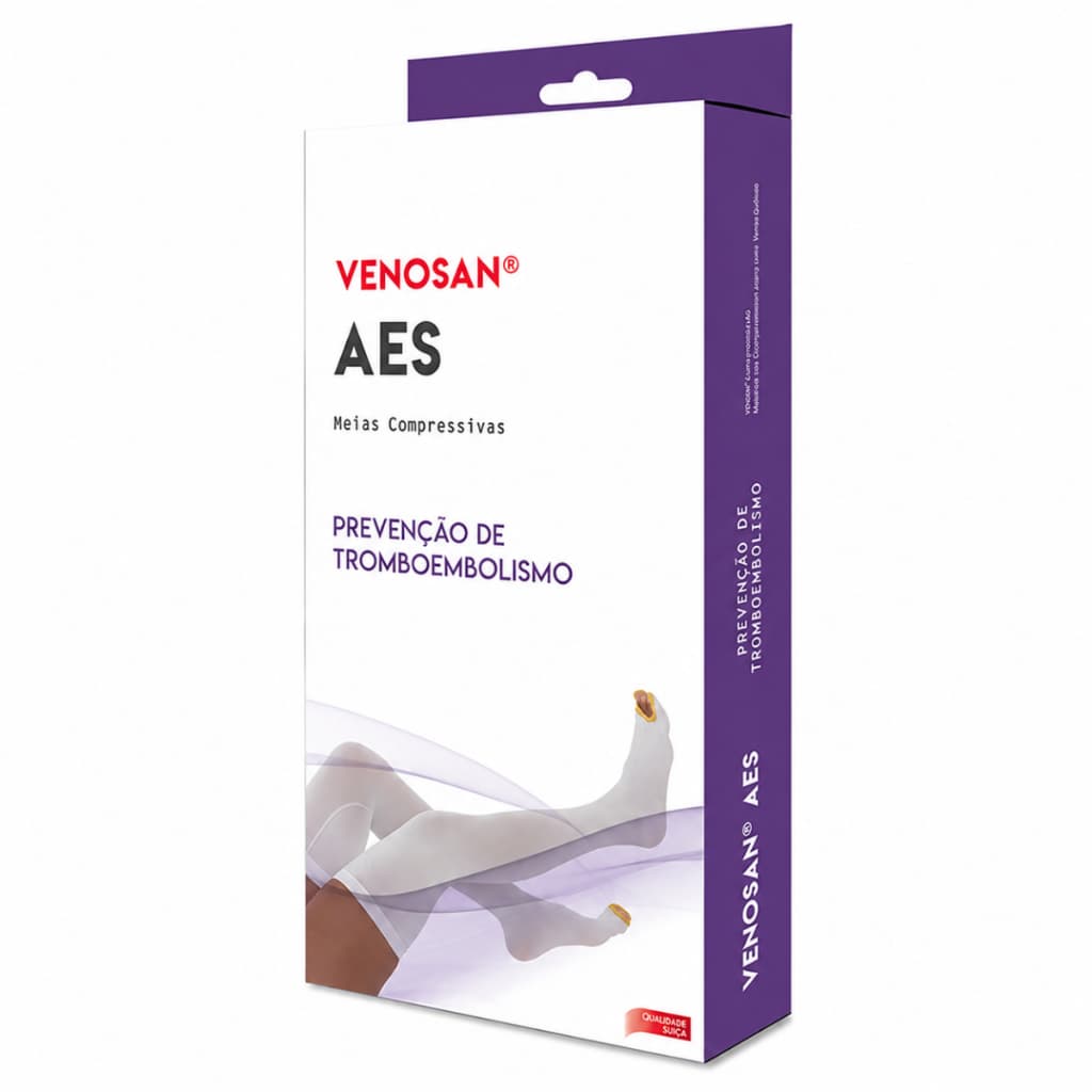 Meia Antiembolia Venosan AES Compressão 18mmHg Prevenção de Tromboembolismo