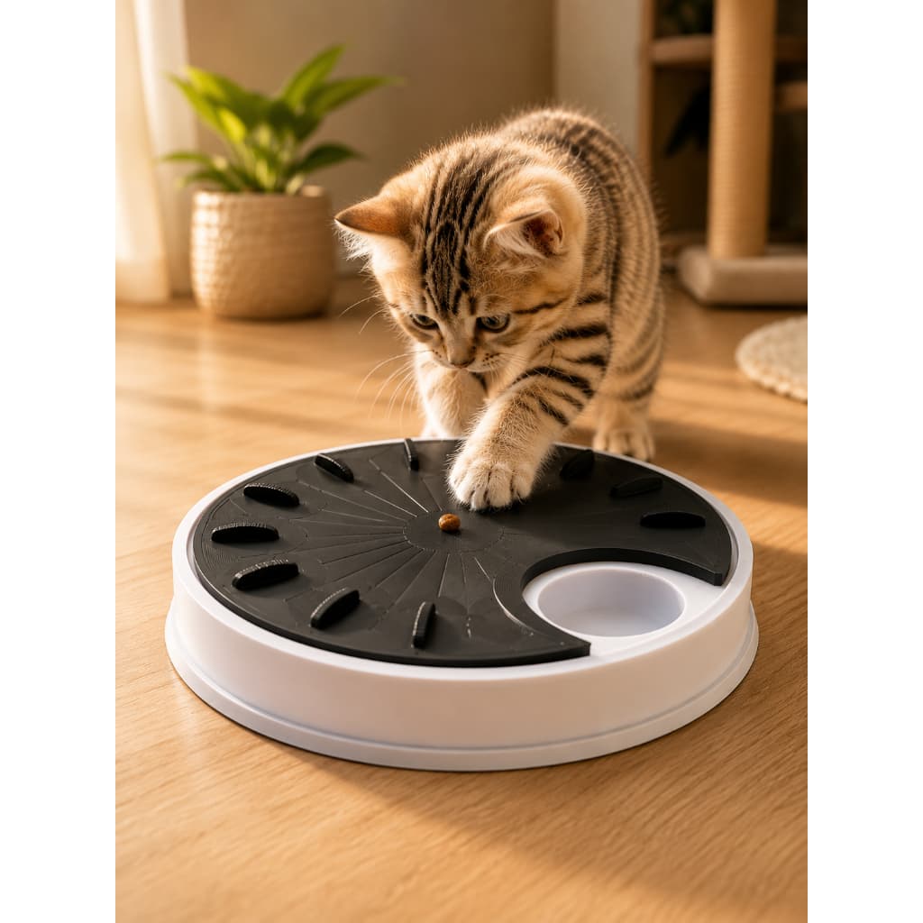 Brinquedo Interativo Para Gatos Com Bola Labirinto Anti Estresse Enriquecimento Ambiental