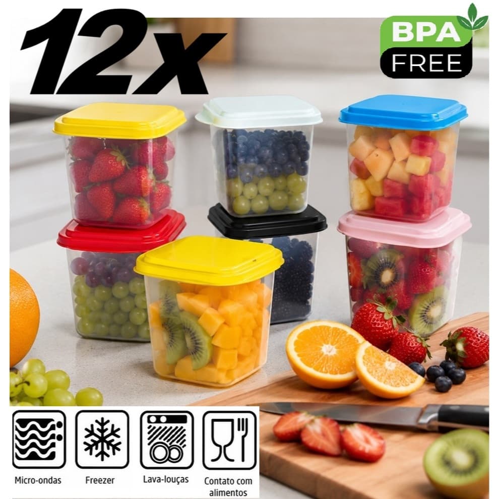 12 Potes Papinha Mistura Dieta 250ml Livre BPA Graduação