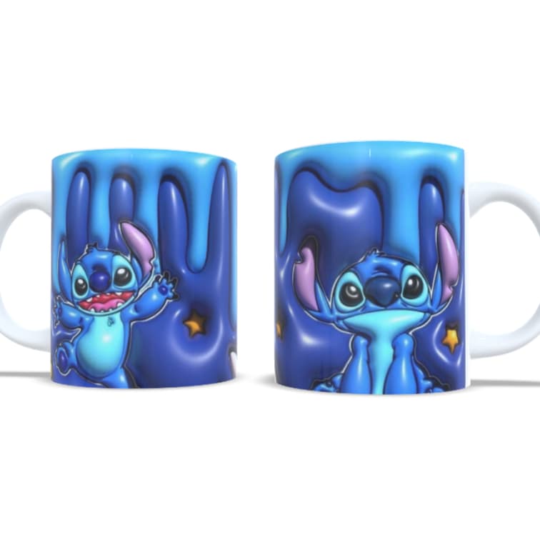 Caneca Stitch 325ml | Cerâmica Premium | Diversos Modelos | Presente Criativo | Lilo & Stitch