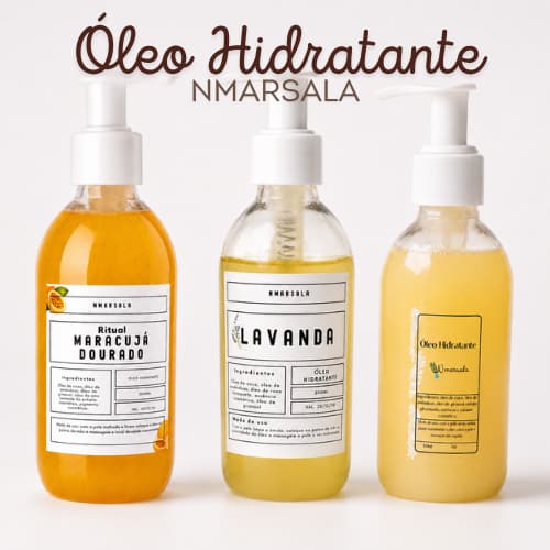 Óleo Vegetal Perfumado Hidratante Corporal Nmarsala Lavanda Vanilla Maracujá Pele Macia Perfumada Autocuidado